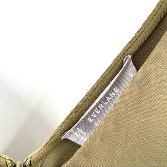 EVERLANE GoWeave Japanese Wide Leg Olive Belted Cottage Boho Comfy Luxe Jumpsuit - Picture 9 of 10